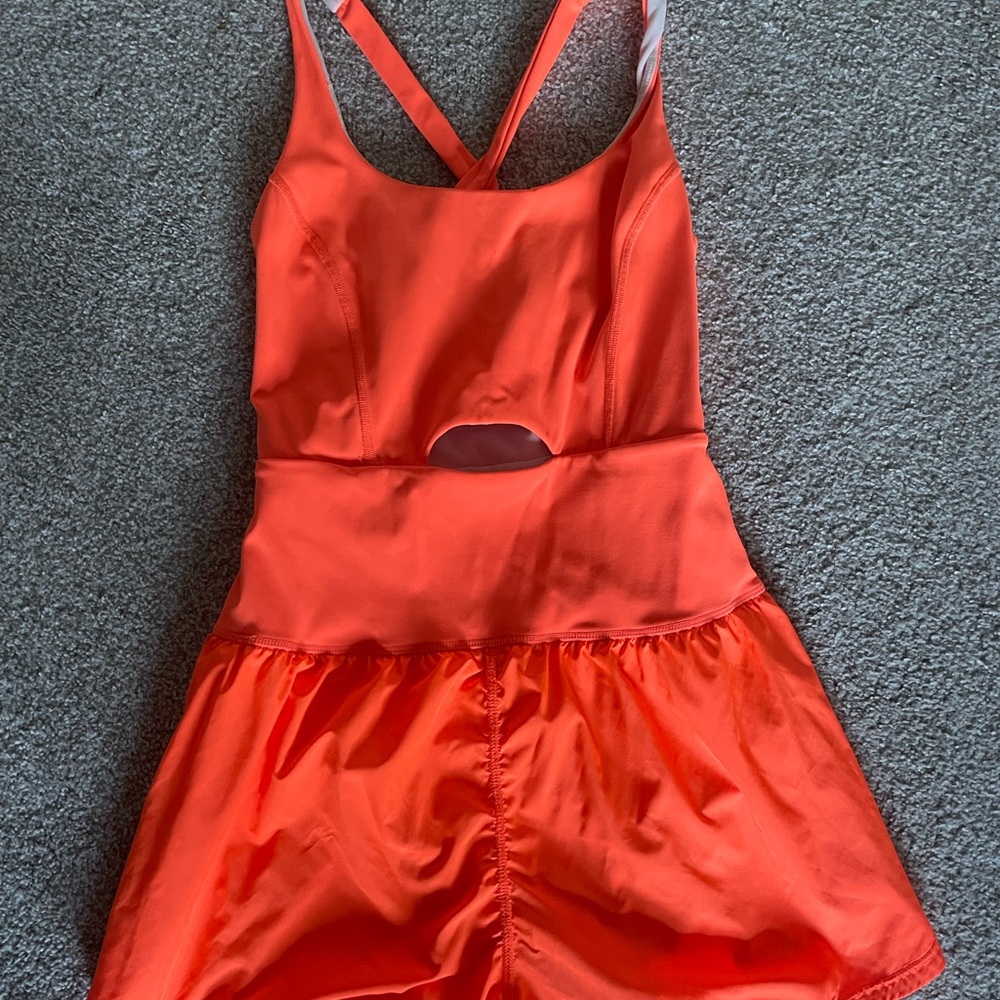 Free People Righteous Runsie in Neon Coral